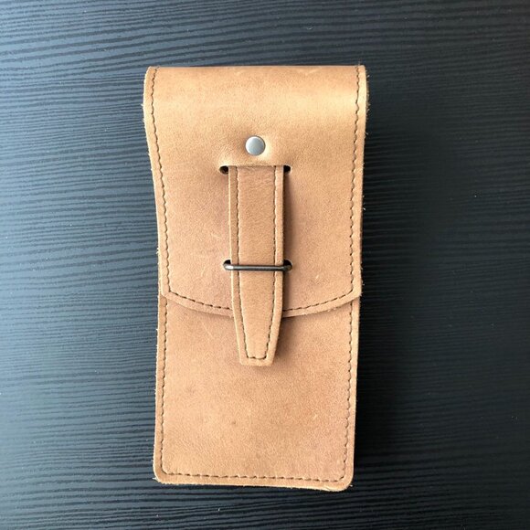 Handmade Brown Leather Wotancraft Case Bag Travel Pouch vintage military style - Picture 1 of 9